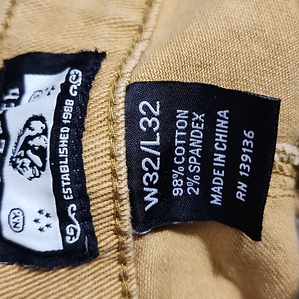 Men's Slim Fit Distressed Jeans - Tan - Picture 4 of 6